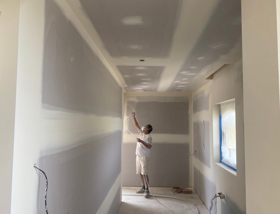 Finished plastering in a modern family home